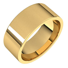14K Yellow Gold 8 mm Lightweight Comfort-Fit Flat Band Size 8.5