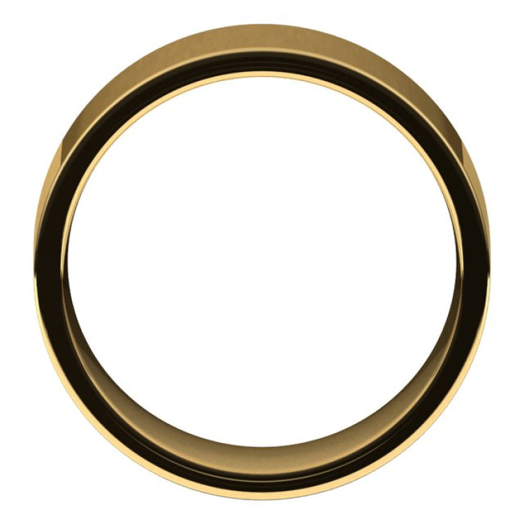 14K Yellow Gold 8 mm Lightweight Comfort-Fit Flat Band Size 9