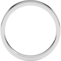 14K White Gold 4 mm Lightweight Comfort-Fit Flat Band Size 10