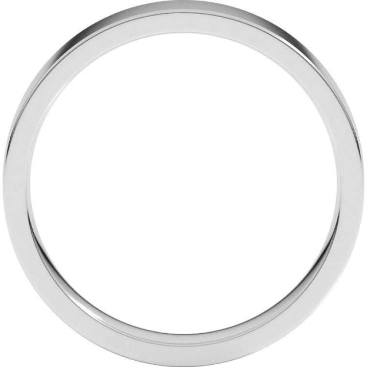 Sterling Silver 4 mm Lightweight Comfort-Fit Flat Band Size 6.5