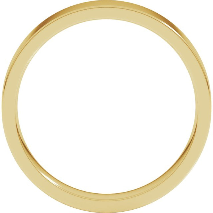 18K Yellow Gold 4 mm Lightweight Comfort-Fit Flat Band Size 6