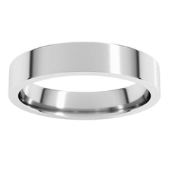 14K White Gold 4 mm Lightweight Comfort-Fit Flat Band Size 7.5