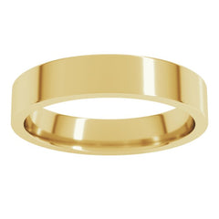 14K Yellow Gold 4 mm Lightweight Comfort-Fit Flat Band Size 7.5