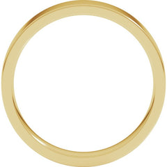 14K Yellow Gold 4 mm Lightweight Comfort-Fit Flat Band Size 9