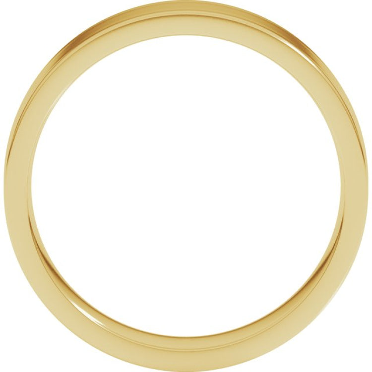 14K Yellow Gold 5 mm Lightweight Comfort-Fit Flat Band Size 14