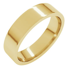 14K Yellow Gold 5 mm Lightweight Comfort-Fit Flat Band Size 5