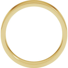 14K Yellow Gold 5 mm Lightweight Comfort-Fit Flat Band Size 6