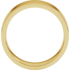 10K Yellow Gold 7 mm Lightweight Comfort-Fit Flat Band Size 16.5