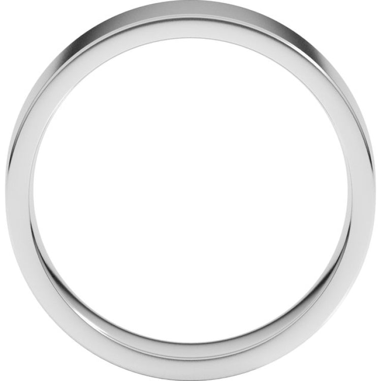 14K White Gold 6 mm Lightweight Comfort-Fit Flat Band Size 11