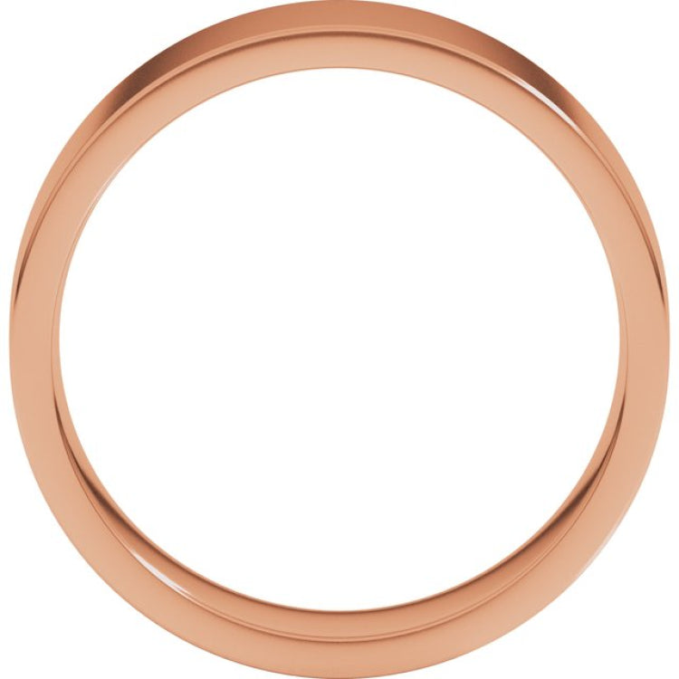10K Rose Gold 6 mm Lightweight Comfort-Fit Flat Band Size [cv