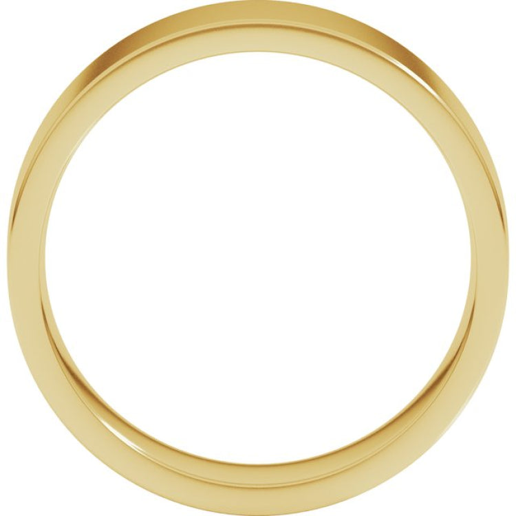14K Yellow Gold 6 mm Lightweight Comfort-Fit Flat Band Size 5.5