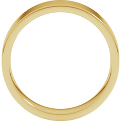 14K Yellow Gold 6 mm Lightweight Comfort-Fit Flat Band Size 6.5
