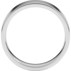 14K White Gold 6 mm Lightweight Comfort-Fit Flat Band Size 9