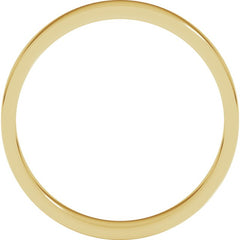 10K Yellow Gold 3 mm Flat Band Size 6.5