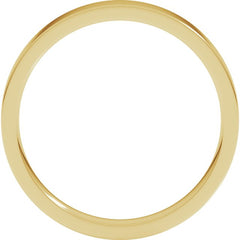 18K Yellow Gold 3 mm Flat Comfort Fit Light Band Size 10.5