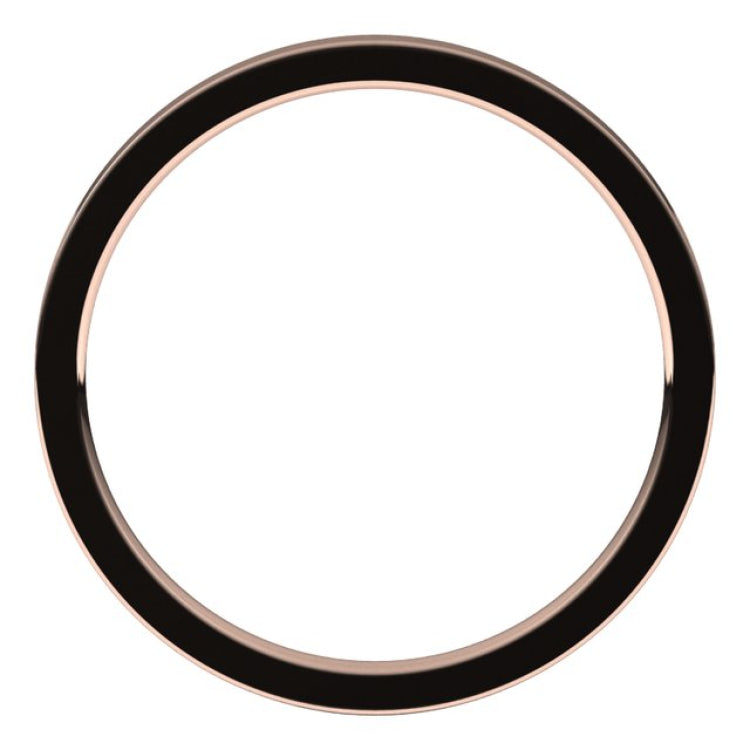 18K Rose Gold 1.5 mm Flat Comfort Fit Light Band Size 4.5