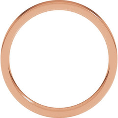 10K Rose Gold 3 mm Flat Comfort Fit Light Band Size 4