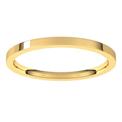 14K Yellow Gold 1.5 mm Flat Comfort Fit Light Band Size 6.5