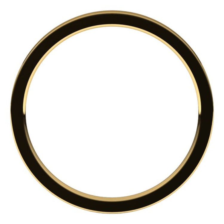 14K Yellow Gold 1.5 mm Flat Comfort Fit Light Band Size 8.5