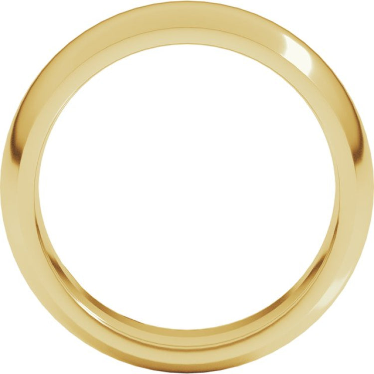 10K Yellow Gold 7 mm Comfort-Fit Half Round Band Size 12