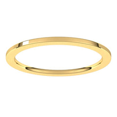 10K Yellow Gold 1 mm Comfort-Fit Flat Band Size 4