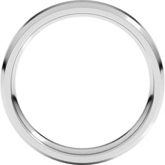 Sterling Silver 4 mm Beveled-Edge Comfort-Fit Flat Band Size 9