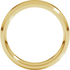 14K Yellow Gold 5 mm Beveled-Edge Comfort-Fit Flat Band Size 11.5