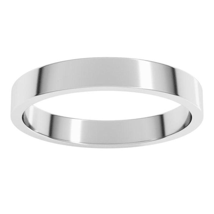 10K White Gold 3 mm Flat Band Size 7