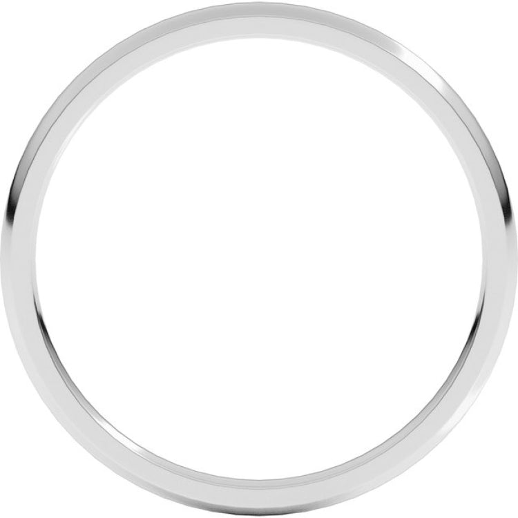 10K White Gold 1.5 mm Lightweight Comfort-Fit Half Round Band Size 4