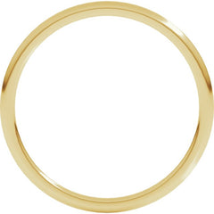 10K Yellow Gold 1 mm Lightweight Comfort-Fit Half Round Band Size 5.5