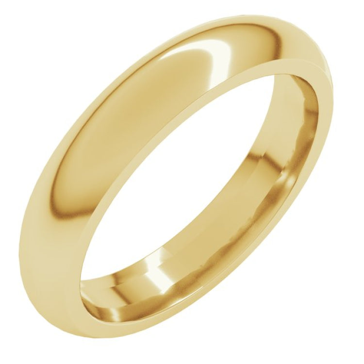 10K Yellow Gold 4 mm Comfort-Fit Half Round Band Size 11.5