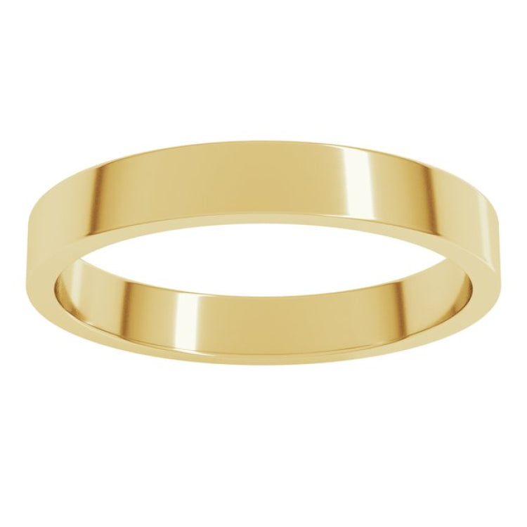 14K Yellow Gold 3 mm Flat Band Size 4.5