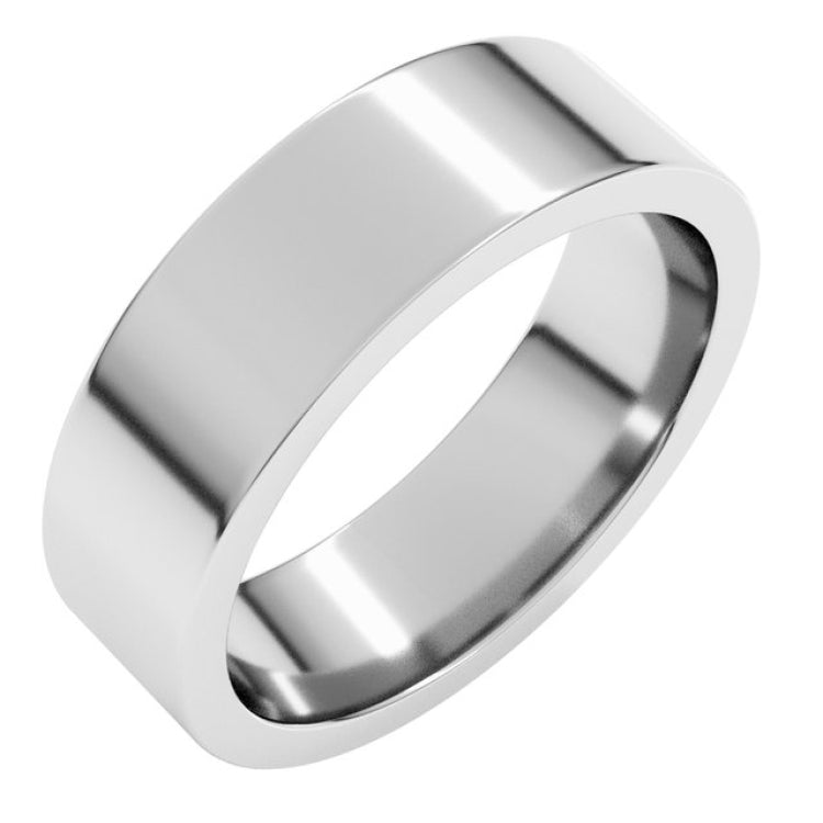 Platinum 6 mm Comfort-Fit Flat Band Size 10.5
