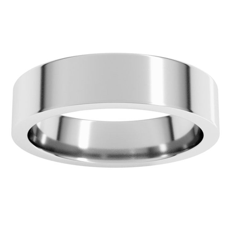 Platinum 5 mm Comfort-Fit Flat Band Size 8