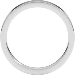 14K White Gold 3 mm Comfort-Fit Flat Band Size 5