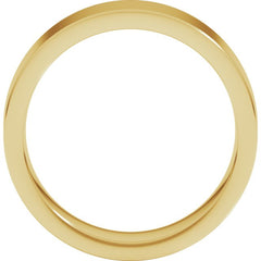 10K Yellow Gold 6 mm Comfort-Fit Flat Band Size 11