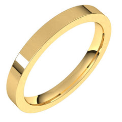 18K Yellow Gold 2.5 mm Comfort-Fit Flat Band Size 4