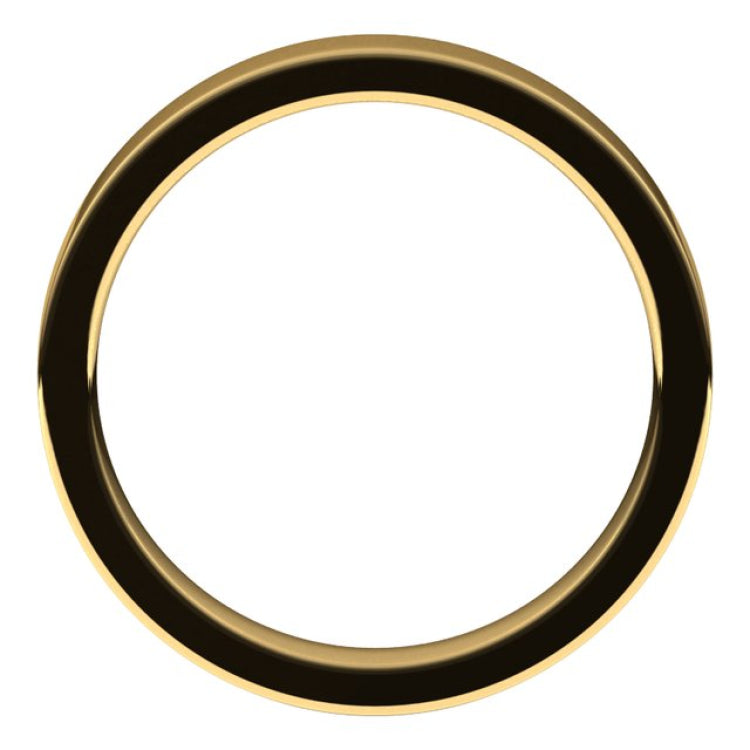 14K Yellow Gold 3.5 mm Comfort-Fit Flat Band Size 7