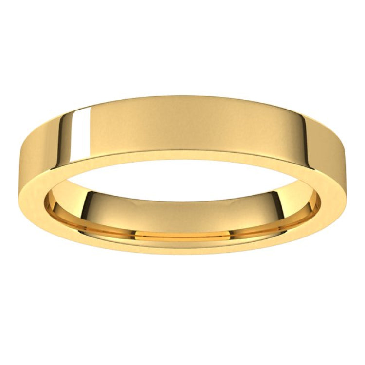 14K Yellow Gold 3.5 mm Comfort-Fit Flat Band Size 7