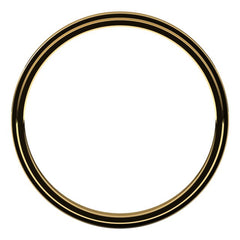 10K Yellow Gold 2 mm Stepped-Edge Flat Band Size 6
