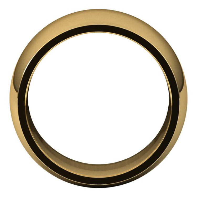 14K Yellow Gold 11 mm Comfort-Fit Half Round Band Size 5.5