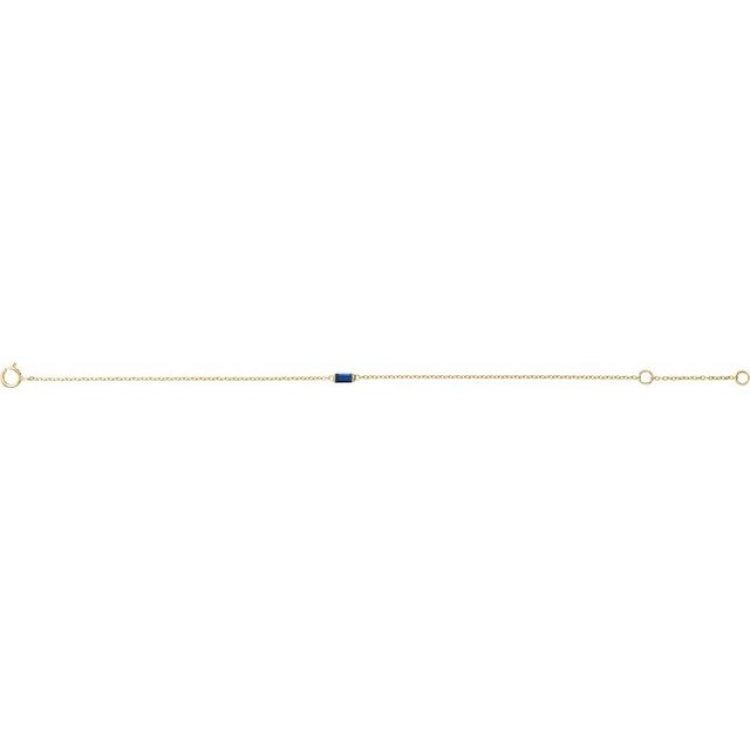 14K Yellow Gold Natural Blue Sapphire 6 1/2-7 1/2" Bracelet