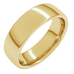 18K Yellow Gold 6 mm Comfort-Fit European-Style Band Size 10