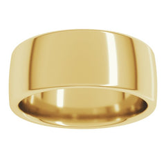 14K Yellow Gold 8 mm Comfort-Fit European-Style Band Size 10