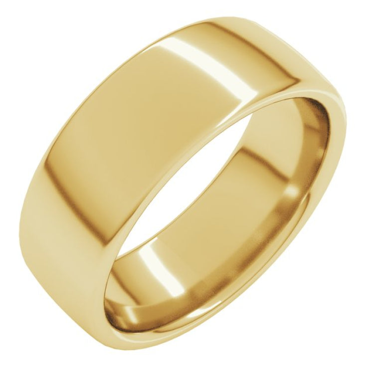 14K Yellow Gold 7 mm Comfort-Fit European-Style Band Size 11.5
