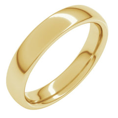 14K Yellow Gold 4 mm Comfort-Fit European-Style Band Size 11