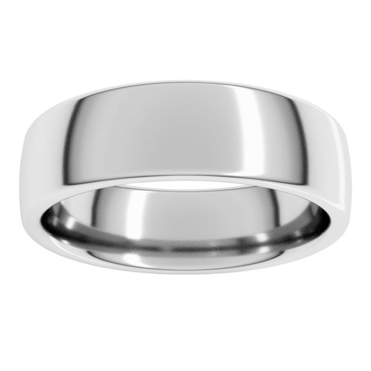 Sterling Silver 6 mm Comfort-Fit European-Style Band Size 11