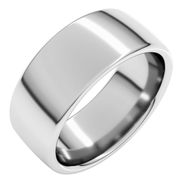 14K White Gold 8 mm Comfort-Fit European-Style Band Size 11