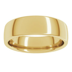 14K Yellow Gold 6 mm Comfort-Fit European-Style Band Size 12