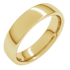 14K Yellow Gold 5 mm Comfort-Fit European-Style Band Size 14.5